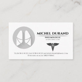 Tarjeta De Visita Cartes de visite Médicales pneumologue