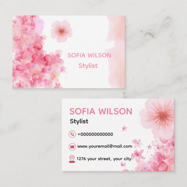 Tarjeta De Visita Cartes de visite Standard : 8,5 cm x 5,5 cm (Anverso / Reverso)