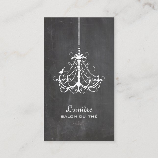 Tarjeta De Visita Cartucho de candelabro negro y blanco (Anverso)