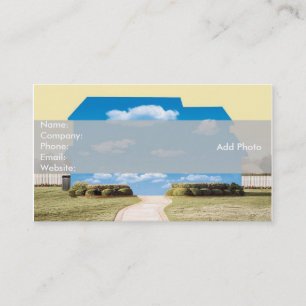 Tarjeta De Visita Casa abierta de Blue Clouds Real Estate