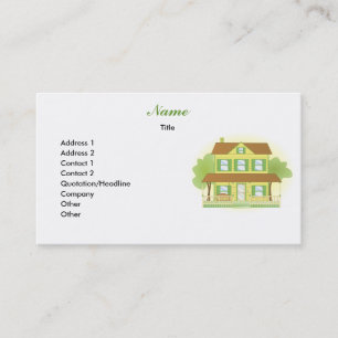 Tarjeta De Visita Casa amarilla bonita