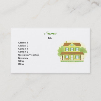 Tarjeta De Visita Casa amarilla de bonito