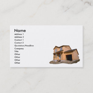 Tarjeta De Visita casa bajo construcción