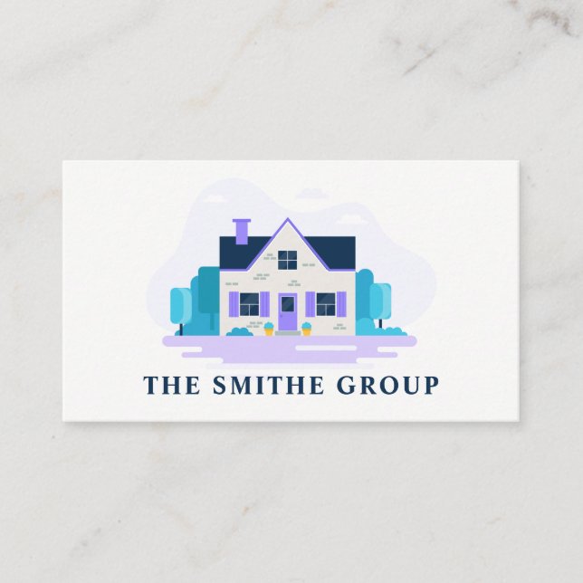 Tarjeta De Visita Casa con Jardín | Logotipo inmobiliario (Anverso)