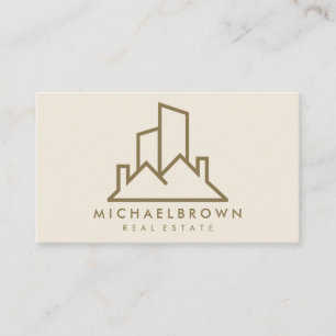 Tarjeta De Visita Casa de alquiler beige hogar techo bienes raíces