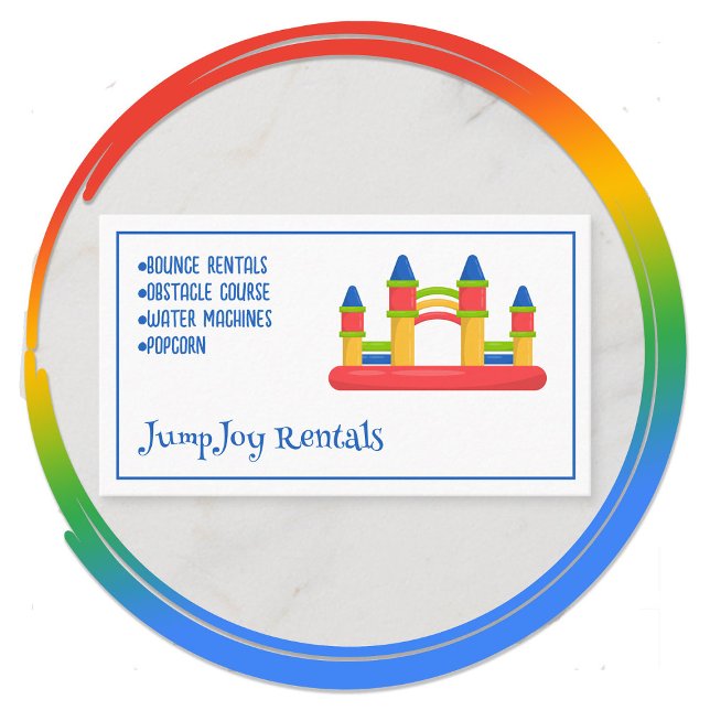 Tarjeta De Visita Casa de alquileres (Bouncing House Business Card)