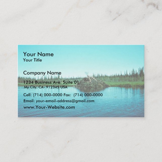 Tarjeta De Visita Casa de campo del castor (Anverso)