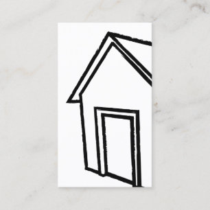 Tarjeta De Visita casa de estilo grunge: bienes raíces