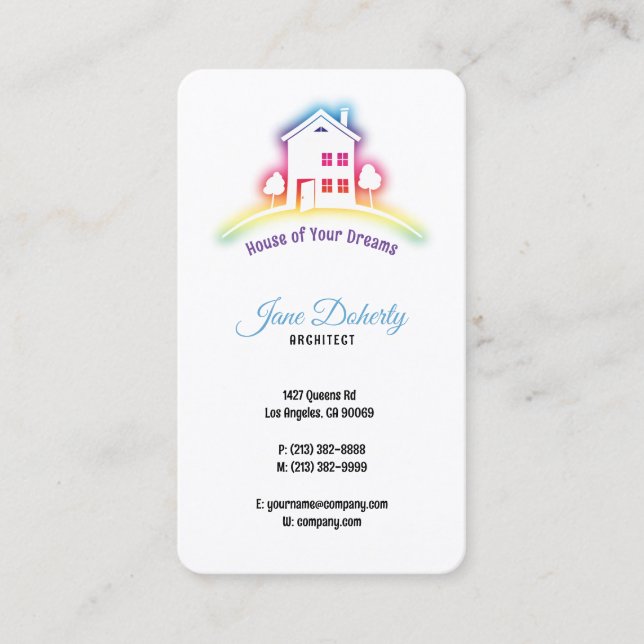 Tarjeta De Visita Casa de familia creativa | Casa de tus sueños (Anverso)