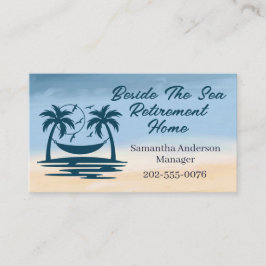 Tarjeta De Visita Casa de Jubilación Códigos QR Palm Tree Beach
