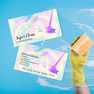Tarjeta De Visita Casa de limpieza de empleadas domésticas Holograma