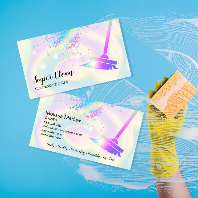 Tarjeta De Visita Casa de limpieza de empleadas domésticas Holograma (Subido por el creador)