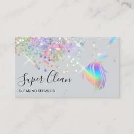 Tarjeta De Visita Casa de limpieza de empleadas domésticas Holograma