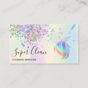 Tarjeta De Visita Casa de limpieza de empleadas domésticas Sparkling