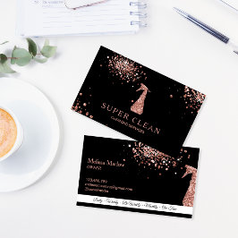 Tarjeta De Visita Casa de limpieza profesional con botella de spray