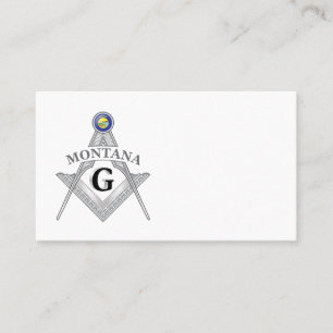 Tarjeta De Visita Casa de masonería del estado de Montana