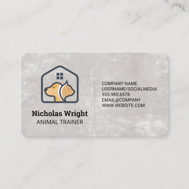 Tarjeta De Visita Casa de perro de gato | Servicios de refugio para  (Anverso)