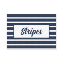 Casa de playa Navy Blue Stripe