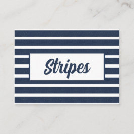 Tarjeta De Visita Casa de playa Navy Blue Stripe
