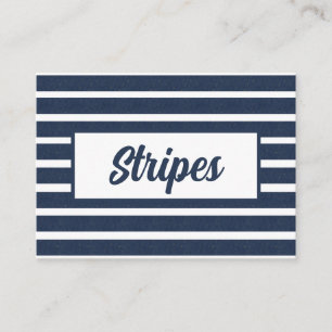 Tarjeta De Visita Casa de playa Navy Blue Stripe