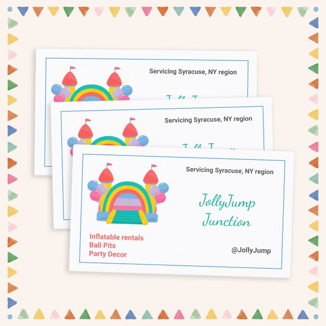 Tarjeta De Visita Casa de rebote (Bounce House Business Cards)