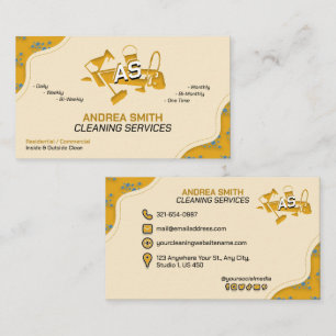 Tarjeta De Visita Casa Manteniendo Limpieza Servicios Comerciales Am