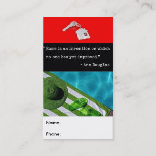 Tarjeta De Visita Casa moderna con piscina inmobiliaria