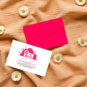 Tarjeta De Visita Casa personalizado Servicios de limpieza de emplea