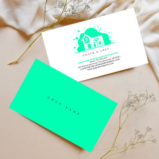 Tarjeta De Visita Casa personalizado Servicios de Limpieza de Maid a