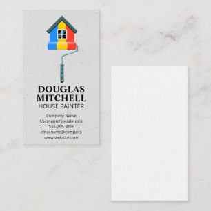 Tarjeta De Visita Casa pintada   Painter Roller
