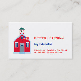 Tarjeta De Visita Casa roja de la escuela