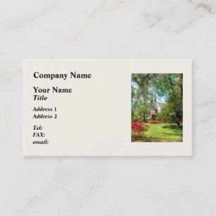 Tarjeta De Visita Casa suburbana con las azaleas