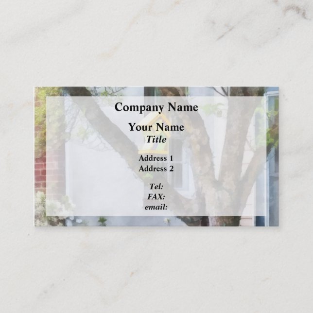 Tarjeta De Visita Casa torcida del pájaro (Anverso)