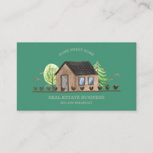 Tarjeta De Visita Casa Verde Hogar Escandinavo Alquiler Habitación H