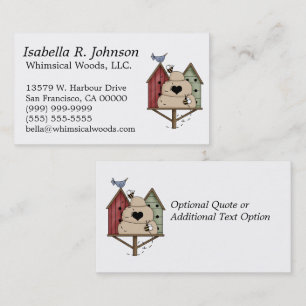 Tarjeta De Visita Casas de aves y colmenas secas