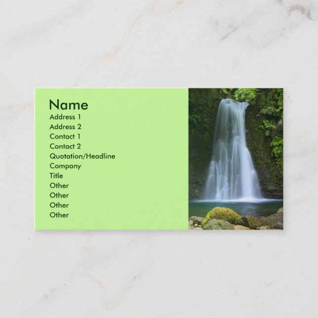 Tarjeta De Visita Cascada (Anverso)
