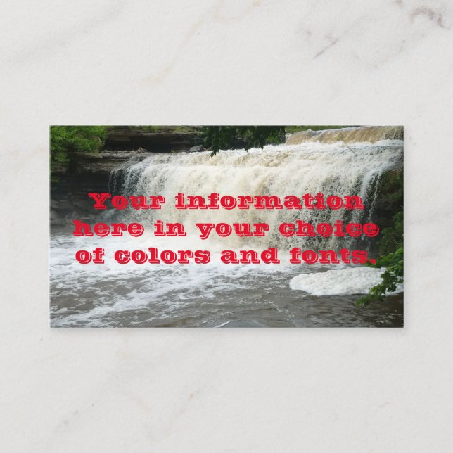 Tarjeta De Visita Cascada (Anverso)