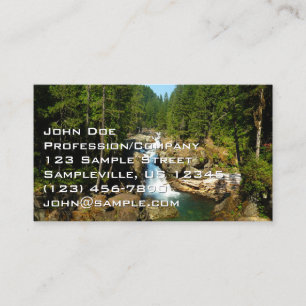 Tarjeta De Visita Cascada de Plata en el Parque Nacional Mount Raini