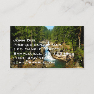 Tarjeta De Visita Cascada de Plata en el Parque Nacional Mount Raini