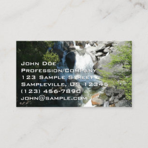 Tarjeta De Visita Cascada en el Parque Nacional Yosemite