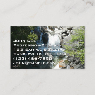 Tarjeta De Visita Cascada en el Parque Nacional Yosemite