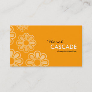Tarjeta De Visita Cascada floral - Naranja
