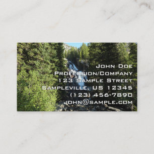 Tarjeta De Visita Cascada Oculta en el Parque Nacional Grand Teton