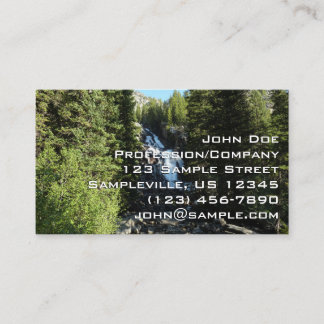 Tarjeta De Visita Cascada Oculta en el Parque Nacional Grand Teton