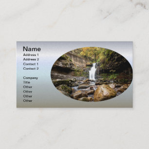 Tarjeta De Visita Cascada sobre las rocas