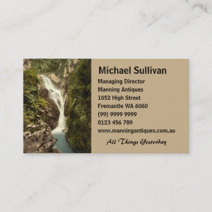 Tarjeta De Visita Cascadas superiores de Sulby Glen, Ramsey, Isla de