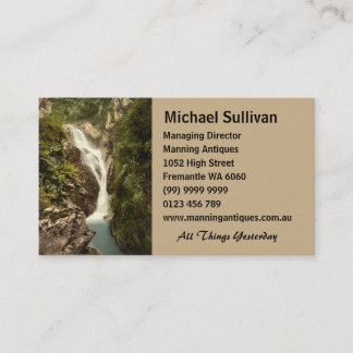 Tarjeta De Visita Cascadas superiores de Sulby Glen, Ramsey, Isla de