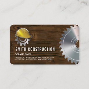 Tarjeta De Visita Casco de Construcción Sierra Constructor Ma