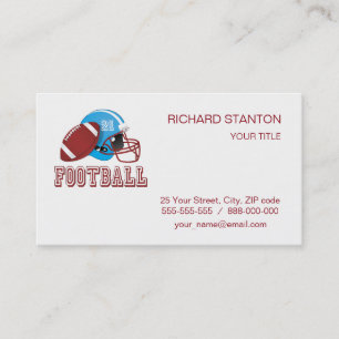 Tarjeta De Visita Casco de fútbol y pelota