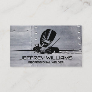 Tarjeta De Visita Casco de soldadura   Metal